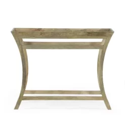 Meagher Rustic Handcrafted Mango Wood Console Table Natural - Christopher Knight Home