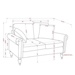 Evok Contemporary Chenille Upholstered Loveseat - MiBasics -Cozy Living Deals Store GUEST 71a9fc7a 56ba 4096 9bfd 835a4a776030