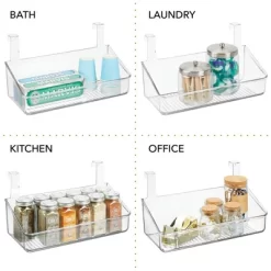 MDesign Plastic Over Cabinet Door Hanging Home Storage Bin -Cozy Living Deals Store GUEST 72118330 ce65 4de2 ba0c 7d0c6f47b185