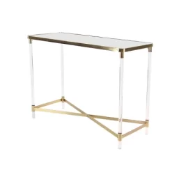 Modern Acrylic Console Table Gold - Olivia & May -Cozy Living Deals Store GUEST 72167e08 a558 4df1 9df2 781099204597