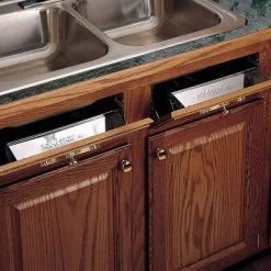 Rev-A-Shelf 6541 Stainless Steel Slim Tip-Out Tray With Hinges For Kitchens, Laundry Rooms, Or Vanity Cabinets