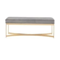 Secor Upholstered Accent Bench With Metal Base - Martha Stewart -Cozy Living Deals Store GUEST 72f34104 5079 449f 8053 63def03e4b60