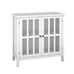 Costway 31'' Storage Buffet Cabinet Glass Door Sideboard Console Table Server Display White -Cozy Living Deals Store GUEST 73378ba3 8677 4b6a a3b5 acf7c8e915e9