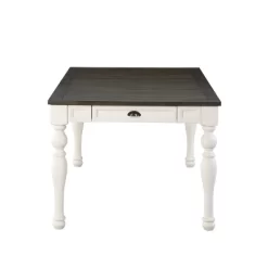 Joanna Two-Toned Extendable Dining Table Ivory/Charcoal - Steve Silver Co.