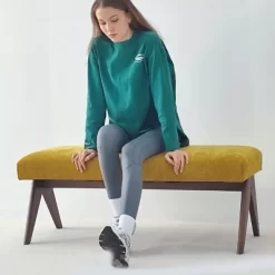 Morgan 47.2" Wide Benches Upholstered Seat And Back With Upside Down "V" Shape Design Solid Wood Legs-Maison Boucle -Cozy Living Deals Store GUEST 73ae6163 88e4 4e52 9273 9380584910bf