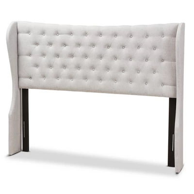 Cadence Modern And Contemporary Fabric Button Tufted Winged Headboard Gray - Baxton Studio 5 Cadence Modern And Contemporary Fabric Button Tufted Winged Headboard Gray - Baxton Studio - Image 5