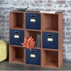 Niche Cubo 4pk Foldable Fabric Storage Bin With Label Holder Blue -Cozy Living Deals Store GUEST 74858843 b603 4d18 b771 64e6fe34c12c