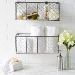 DII Chicken Wire Vintage Industrial Rustic Farmhouse Wall Medium Storage Basket For Plants, Towels, Food, And More, Gray (2 Pack) 7 DII Chicken Wire Vintage Industrial Rustic Farmhouse Wall Medium Storage Basket For Plants, Towels, Food, And More, Gray (2 Pack) -Cozy Living Deals Store GUEST 74dbd3a1 4ae5 4e04 85eb 32349d37b6f0