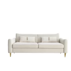 80.3" Modern Velvet Tufted Sofa With 2 Pillows And Gold Legs - ModernLuxe 15 80.3" Modern Velvet Tufted Sofa With 2 Pillows And Gold Legs - ModernLuxe -Cozy Living Deals Store GUEST 7566b5f6 a97c 4574 bfdf 4b7fdca7027a