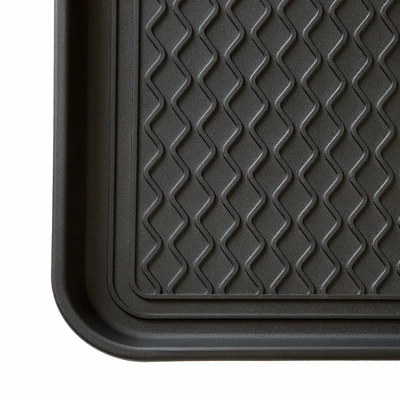Stalwart 24"x15" All Weather Boot Tray With Water Resistant Plastic Utility Shoe Mat For Indoor And Outdoor Black 1 Stalwart 24"x15" All Weather Boot Tray With Water Resistant Plastic Utility Shoe Mat For Indoor And Outdoor Black
