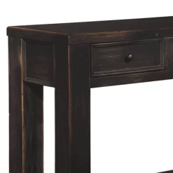 Wooden Sofa Table With Four Drawers And One Shelf Black - Benzara -Cozy Living Deals Store GUEST 75c09782 dfee 4567 a3c9 f30c92668181