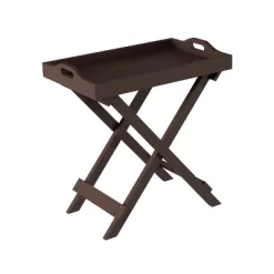 Hastings Home Folding Side Table With Removable Tray Top - Brown -Cozy Living Deals Store GUEST 75c15f07 1578 446d 817b e99a8f4d75c9