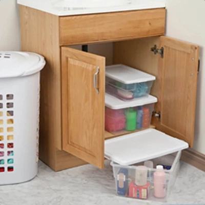 Sterilite 16 Quart Stackable Clear Plastic Storage Tote Container With Opaque Latching Lid For Home And Office Organization 5 Sterilite 16 Quart Stackable Clear Plastic Storage Tote Container With Opaque Latching Lid For Home And Office Organization - Image 5