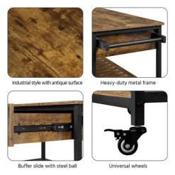 Yaheetech 3-Tier Rolling Kitchen Island Utility Kitchen Cart With Storage Drawer & Shelves -Cozy Living Deals Store GUEST 76138922 28bd 4538 ab38 1d6bd602125e