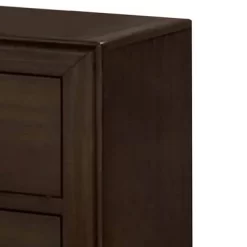 Nightstand With 2 Drawers And Metal Bar Pulls - Benzara