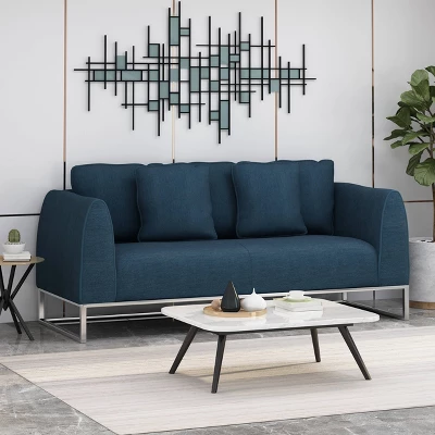 Canisbay Modern Sofa Navy Blue - Christopher Knight Home 1 Canisbay Modern Sofa Navy Blue - Christopher Knight Home