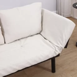 HOMCOM Single Person Chaise Lounger, Modern Sofa Bed With 5 Adjustable Positions, 2 Large Pillows, And Birch Legs -Cozy Living Deals Store GUEST 76f41143 29d2 4b88 9280 766b0db7bf8e