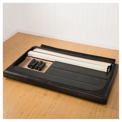 Platform Bed Faux Leather Dark Brown - Sleep Revolution 3 Platform Bed Faux Leather Dark Brown - Sleep Revolution - Image 3