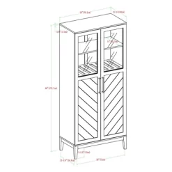 68" Boho Modern Tall Storage Wood Cabinet - Saracina Home -Cozy Living Deals Store GUEST 77f4f671 9eb2 4094 bd56 0fd7bca1842e