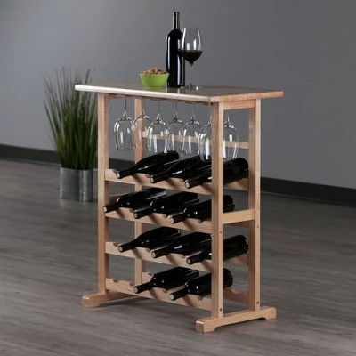 24-Bottle Wine Rack Wood/Beechwood - Winsome 6 24-Bottle Wine Rack Wood/Beechwood - Winsome - Image 6