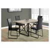 Dining Table - Dark Taupe, Black Metal - EveryRoom