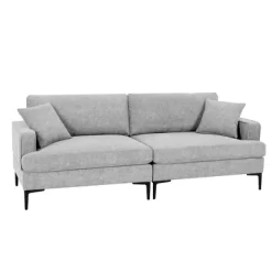 80.7" Modern Upholstered Loveseat Sofa With Metal Legs And 2 Pillows-ModernLuxe -Cozy Living Deals Store GUEST 79241d8b 38d6 4167 9b02 552d11122c6a