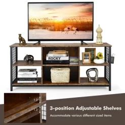 Costway 3-Tier TV Stand For TV's Up To 65'' Entertainment Media Center W/Storage Basket -Cozy Living Deals Store GUEST 7960ade1 8c68 45ba a0cf 5fc66db7eb44