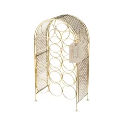 Twine Trellis Wine Rack, Holds 14 Bottles, Gold Countertop Wine Storage, Cast Iron 9 Twine Trellis Wine Rack, Holds 14 Bottles, Gold Countertop Wine Storage, Cast Iron -Cozy Living Deals Store GUEST 79c8060a 4715 4285 b3ee b27eb751211e