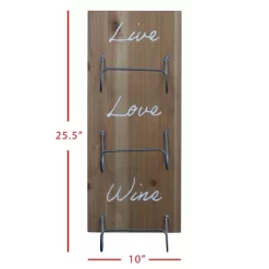 Three Bottle "Live Love Wine" Wood Wall Mount Wine Rack - Foreside Home & Garden -Cozy Living Deals Store GUEST 7a14ca98 208e 4881 a206 d2cc469f141e