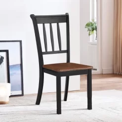Costway Set Of 2 Wood Dining Chair High Back Kitchen Whitesburg Side Chair BlackWhite -Cozy Living Deals Store GUEST 7a4d0bf5 15e2 4c52 b123 f983bd9fc0e5