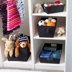 Simplify Large 13" Woven Strap Storage Bin Black 10 Simplify Large 13" Woven Strap Storage Bin Black -Cozy Living Deals Store GUEST 7a59a3f3 0be7 4dc3 98d1 6cdf822a3975