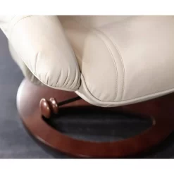 BenchMaster Newport Taupe Faux Leather Recliner Chair Modern Armchair Ottoman Footrest Ergonomic Manual Reclining Swivel For Bedroom Living Room Home -Cozy Living Deals Store GUEST 7a6e9368 e9b1 4283 9f1c 1e0a7b0b1bec