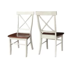 3pc 30" Dining Set Round Pedestal Dining Table Wood/Antiqued Almond & Espresso - International Concepts -Cozy Living Deals Store GUEST 7ac3fef6 3a66 4d1b bfa0 f23f322976ff