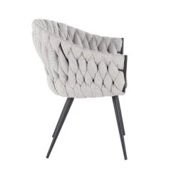 Braided Matisse Contemporary Armchair Black/Gray/Cream - LumiSource