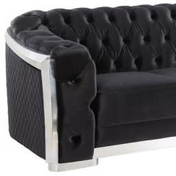71" Pyroden Loveseat Black Velvet/Chrome Finish - Acme Furniture 12 71" Pyroden Loveseat Black Velvet/Chrome Finish - Acme Furniture -Cozy Living Deals Store GUEST 7b609576 53ae 4d32 af15 7d5aec3a3d3c
