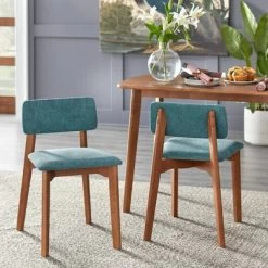 4pc Nettie Mid-Century Modern Dining Set With Bench Walnut/Teal - Buylateral 9 4pc Nettie Mid-Century Modern Dining Set With Bench Walnut/Teal - Buylateral -Cozy Living Deals Store GUEST 7bbe3003 7bc4 46fa 96c2 4c125c385dab