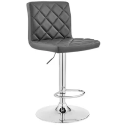 Duval Adjustable Barstool With Faux Leather And Metal Finish - Armen Living -Cozy Living Deals Store GUEST 7bd2875d d40c 4e5e 8df0 456bd87a2294