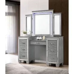 2pc Mallery Vanity Set With Stool Silver - HOMES: Inside + Out 11 2pc Mallery Vanity Set With Stool Silver - HOMES: Inside + Out -Cozy Living Deals Store GUEST 7c013e39 84dd 4232 a898 7fd69f033509