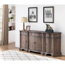 Gio 4 Door 4 Drawer Credenza Brown - Treasure Trove Accents -Cozy Living Deals Store GUEST 7caea51d 91e3 4f2e bf63 eec5a0300e44