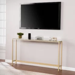 Dillard Narrow Long Console Table Deep Gold - Aiden Lane 7 Dillard Narrow Long Console Table Deep Gold - Aiden Lane -Cozy Living Deals Store GUEST 7cb687d5 ddd2 41e6 86bc 1865612ab6b5