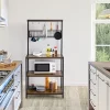 Yaheetech Kitchen Bakers Rack With 4 Storage Shelves