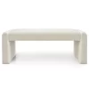 Kaia 47" Minimalist Aesthetic Look Teddy Waterfall Upholstered Bench-The Pop Maison