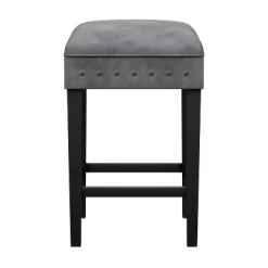 Cassidy Wood Upholstered Backless Counter Height Stool Black/Charcoal Velvet - Hillsdale Furniture -Cozy Living Deals Store GUEST 7d3e027c cc2e 4a3d b816 28506acb8ff5