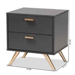 Kelson Wood 2 Drawer Nightstand Dark Gray/Gold - Baxton Studio 7 Kelson Wood 2 Drawer Nightstand Dark Gray/Gold - Baxton Studio -Cozy Living Deals Store GUEST 7d4e88af 9b7c 4488 9d1f e4330832d31f