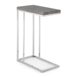 Lucia Chairside End Table Gray/Brown - Steve Silver