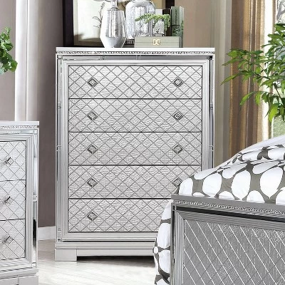 6pc Tenaya Bedroom Set Silver/Gray - HOMES: Inside + Out 4 6pc Tenaya Bedroom Set Silver/Gray - HOMES: Inside + Out - Image 4