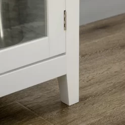 HOMCOM Glass Door Kitchen Sideboard, Buffet Cabinet With 6-Bottle Wine Rack And Stemware Racks, Coffee Bar For Living Room, Dining Room, White -Cozy Living Deals Store GUEST 7e2d8ed0 07e6 48f2 8769 a8a06098cea5