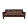 81" Wesley Genuine Leather Power Footrest Tuxedo Arm Sofa - Armen Living