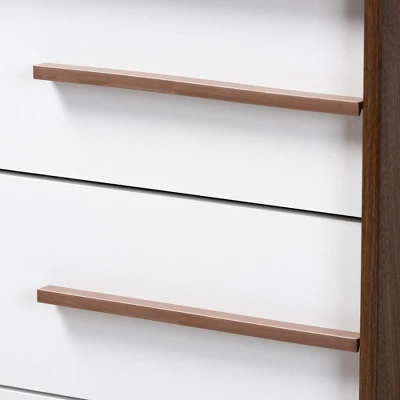 Mette Walnut Finished Wood Chest White - Baxton Studio 2 Mette Walnut Finished Wood Chest White - Baxton Studio - Image 2