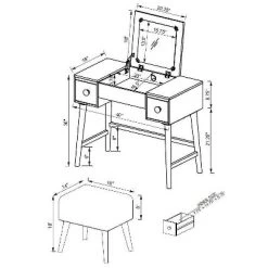 Viola Vanity Set Brown - Linon -Cozy Living Deals Store GUEST 7ef4ca02 ee36 4cc8 bd6a 32d3219d7df0